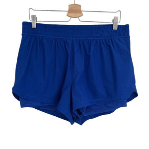 Gap Fit Perforated Royal Blue Running Short with Built In Under Layer Size Large
